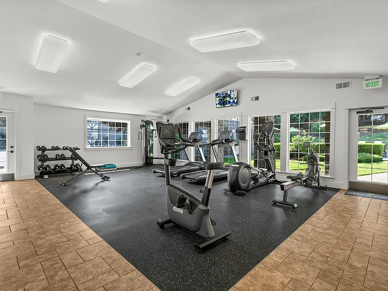 Stay active in our fully equipped fitness center.