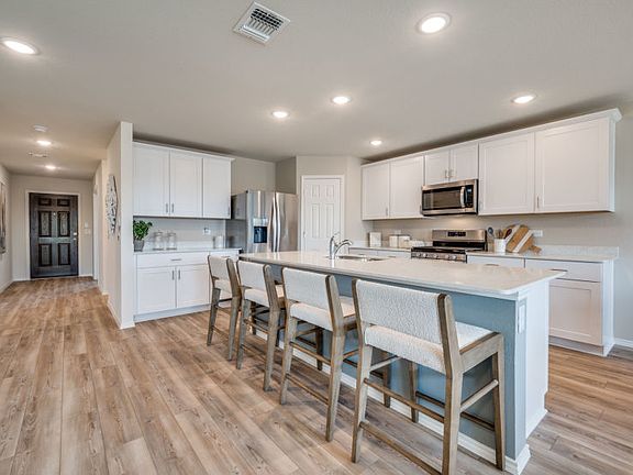 Spacious kitchen with eat-in island
