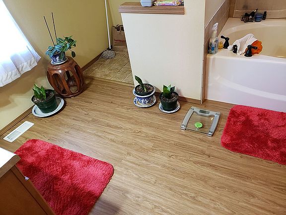 bathroom with new laminate