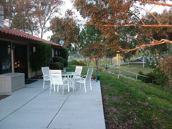 back yard looking over pond