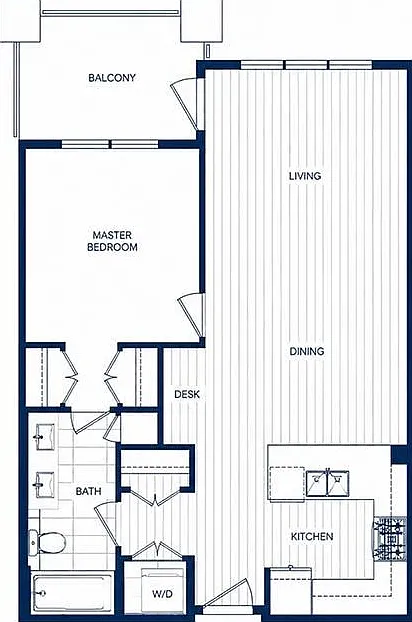 1 bed, 692 sqft, $2,000 — Photo 2