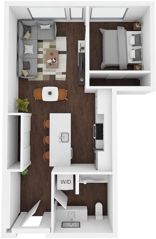 Floor plan 1 Bed/1 Bath-C9