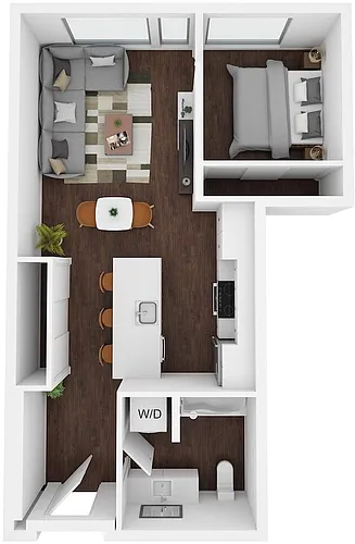Floor plan 1 Bed/1 Bath-C9