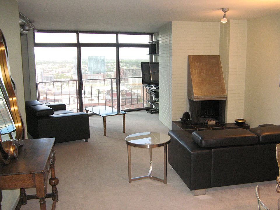 Looking into the condo through the living room
