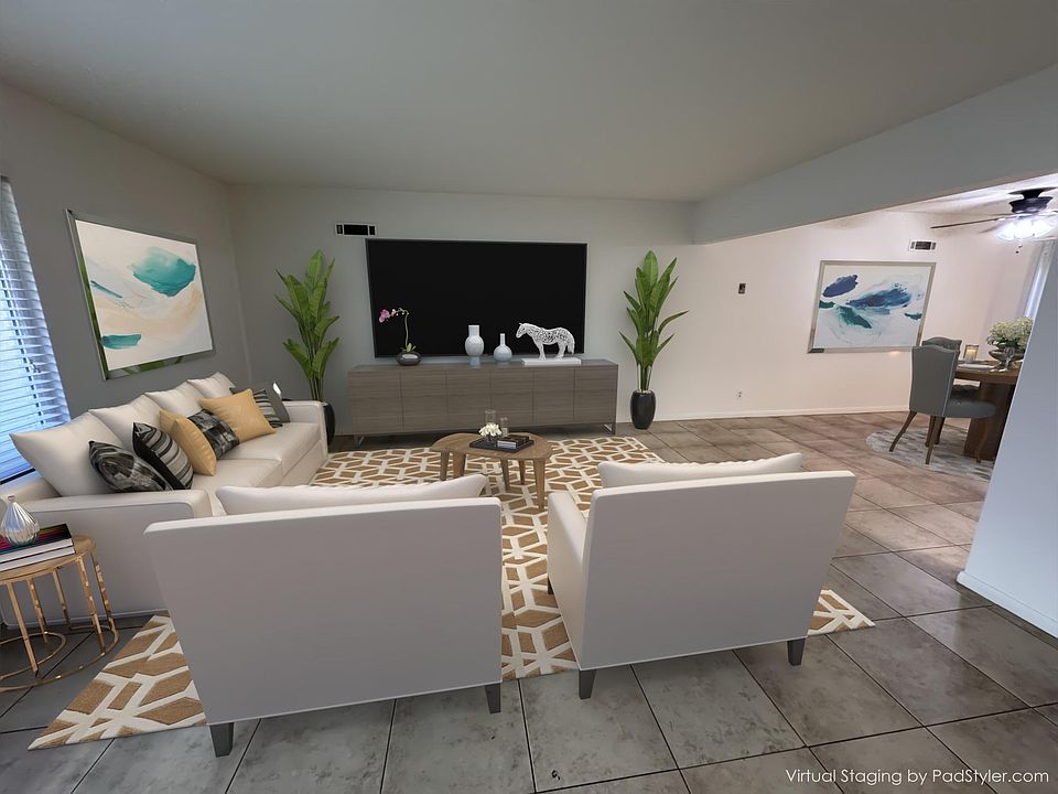 *Virtually staged living room