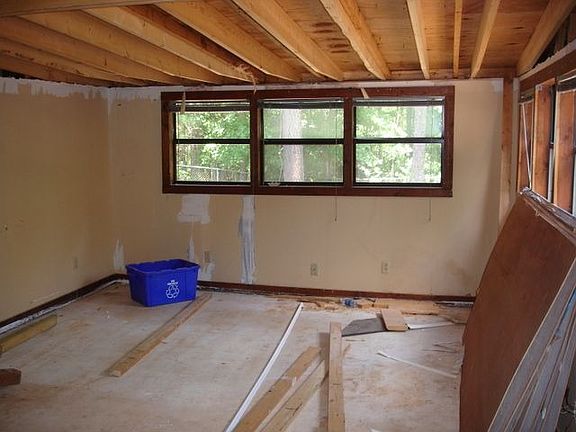 Unfinished den area off Kitchen