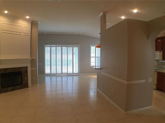 View from front door into Great Room and Kitchen.