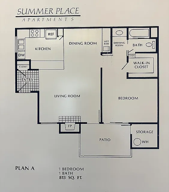 Floor plan 1 Bed 1 Bath Downstairs