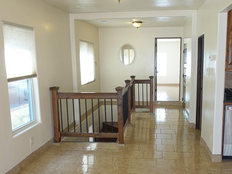 Upstairs: Front to back of house