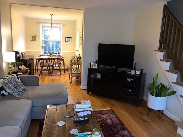 Living room and dining room