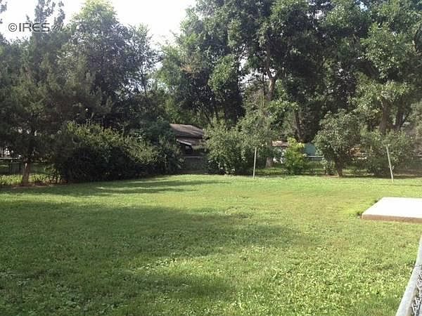 fenced backyard