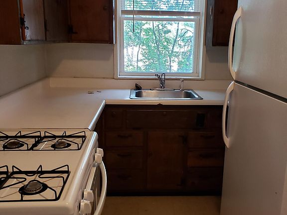 Kitchen showing gas stove