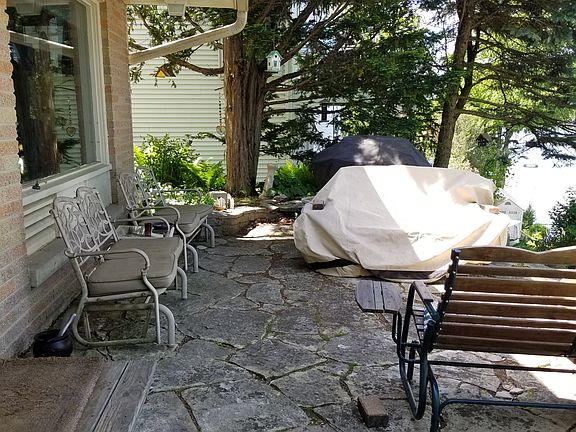 Nice patio for BBQing & view