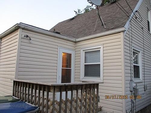Back door of house and deck