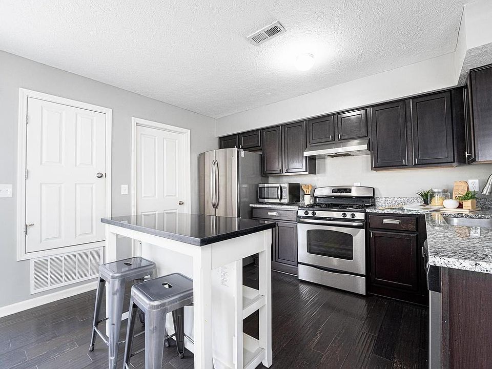 Kitchen with new stove