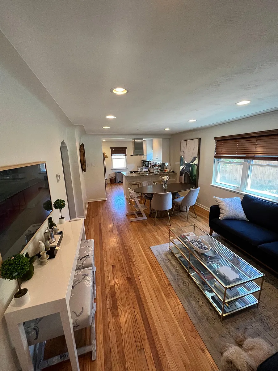 Main floor open living space - living room and dining room - 2682 S Williams St