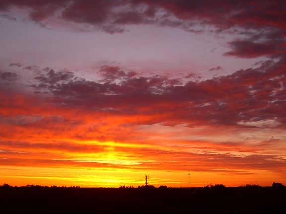 Sunrise lookng East