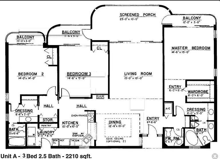 Floor plan for Unit #303