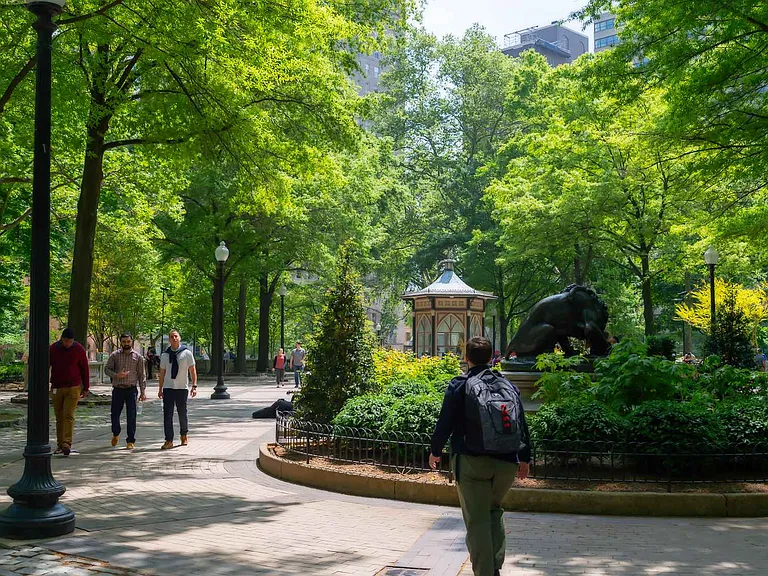Rittenhouse Square is a great place to take a stroll or relax and picnic