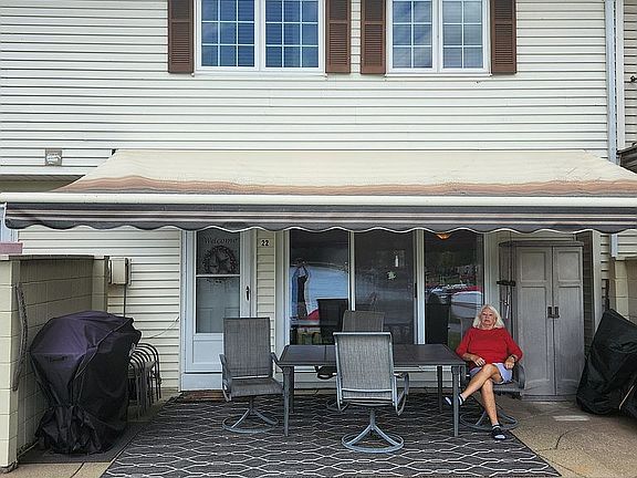 Back patio and awning
