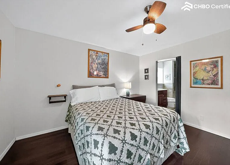 Primary Bedroom with bathroom view