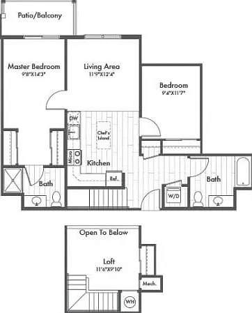 B1L Two Bedroom with Loft B1L Two Bedroom with Loft