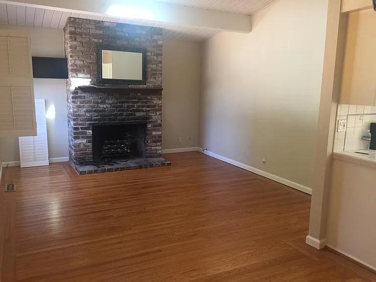 Living room with fireplace