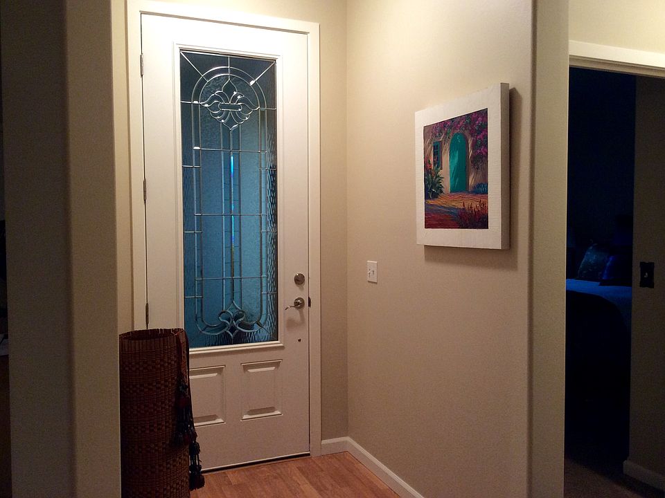 Front door and entryway