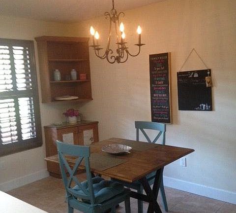 Breakfast nook in kitchen