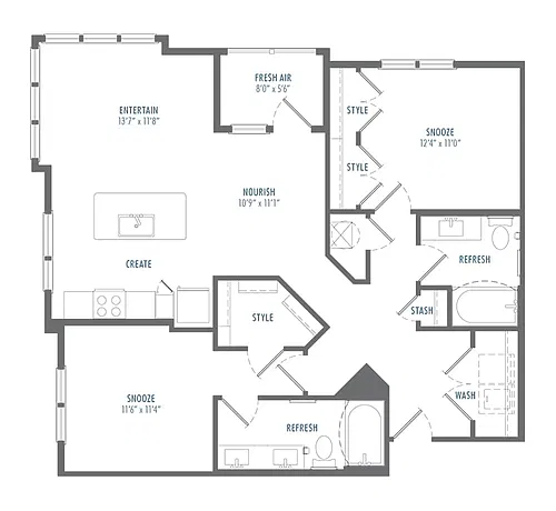 Floor plan B4A1
