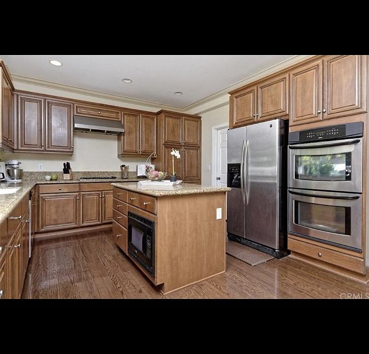 Kitchen with granite top island