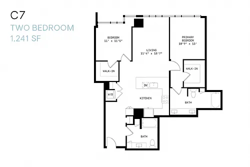 Floor plan Two Bedroom C7