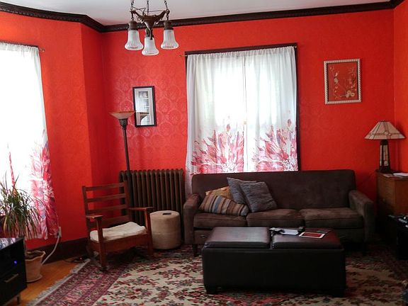 living room with fireplace