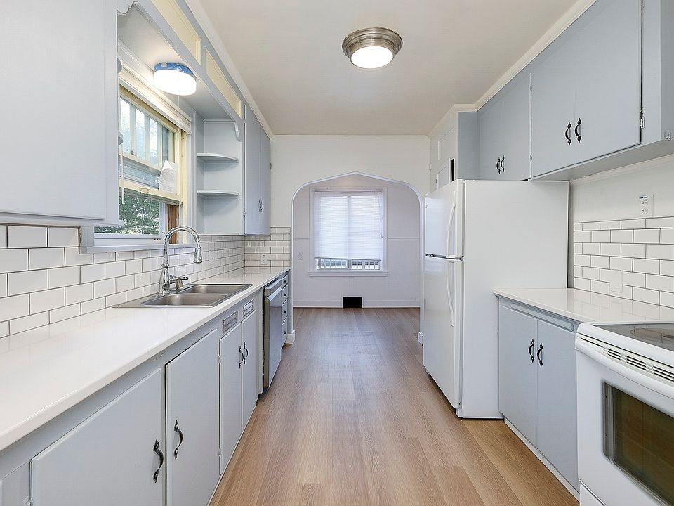 Kitchen with view into kitchen nook