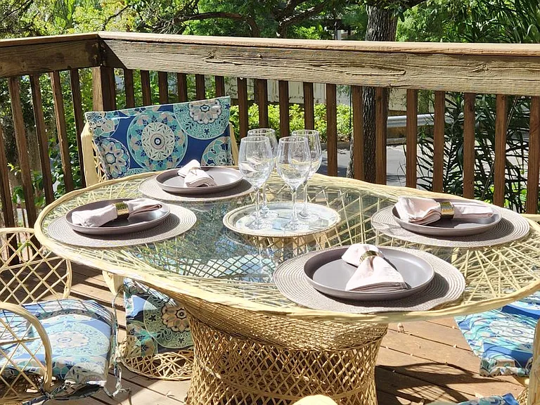 serene private deck for entertaining