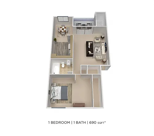 Floor plan One Bedroom