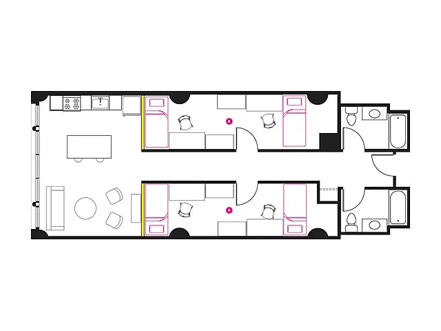 Floor plan 4 Person Shared