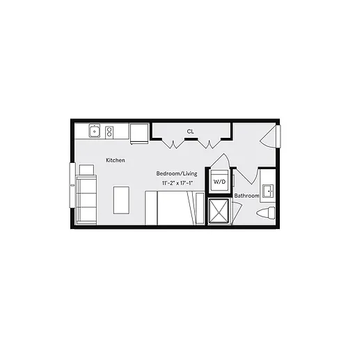 Floor plan Studio F
