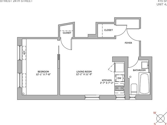 2nd image of 220 W 24th St APT 4J