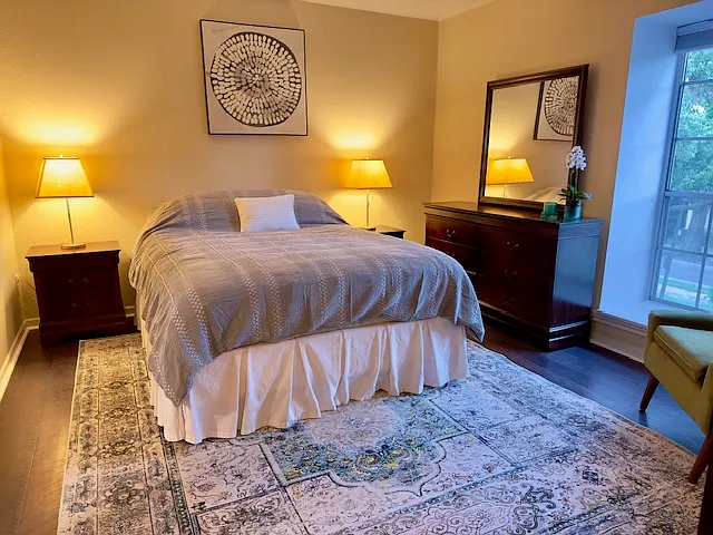 Bedroom with view of St. Charles Avenue