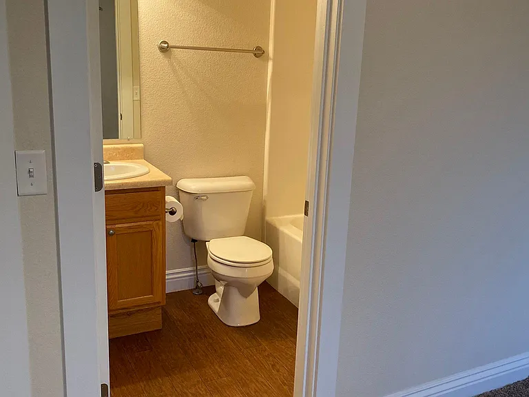 Master has a bathroom with tub/shower combo