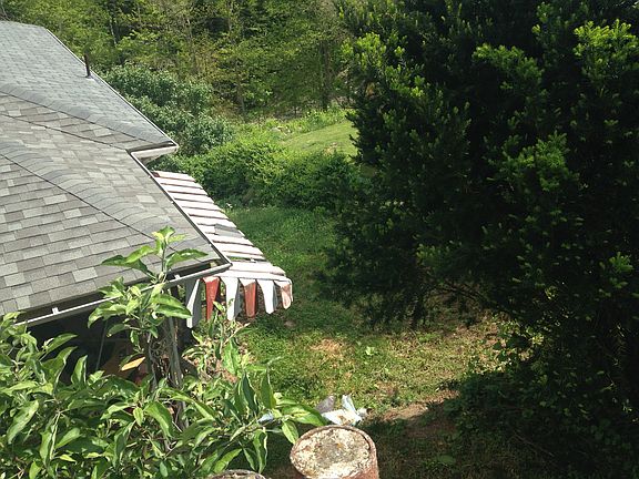 side yard from parking area