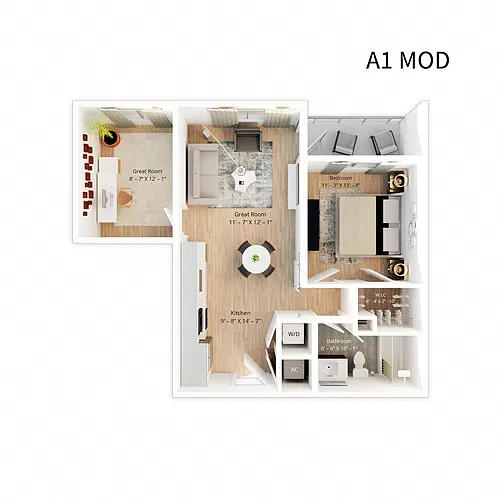 Floor plan A1- Den
