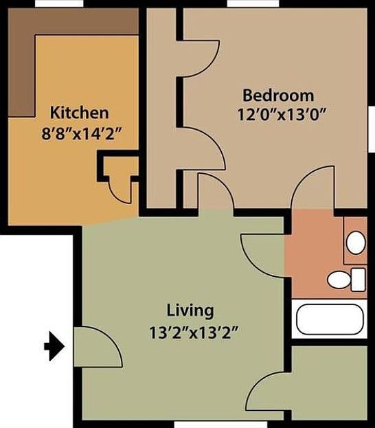 Spacious floor plan