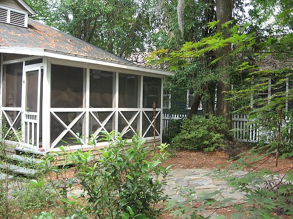 back yard and porch