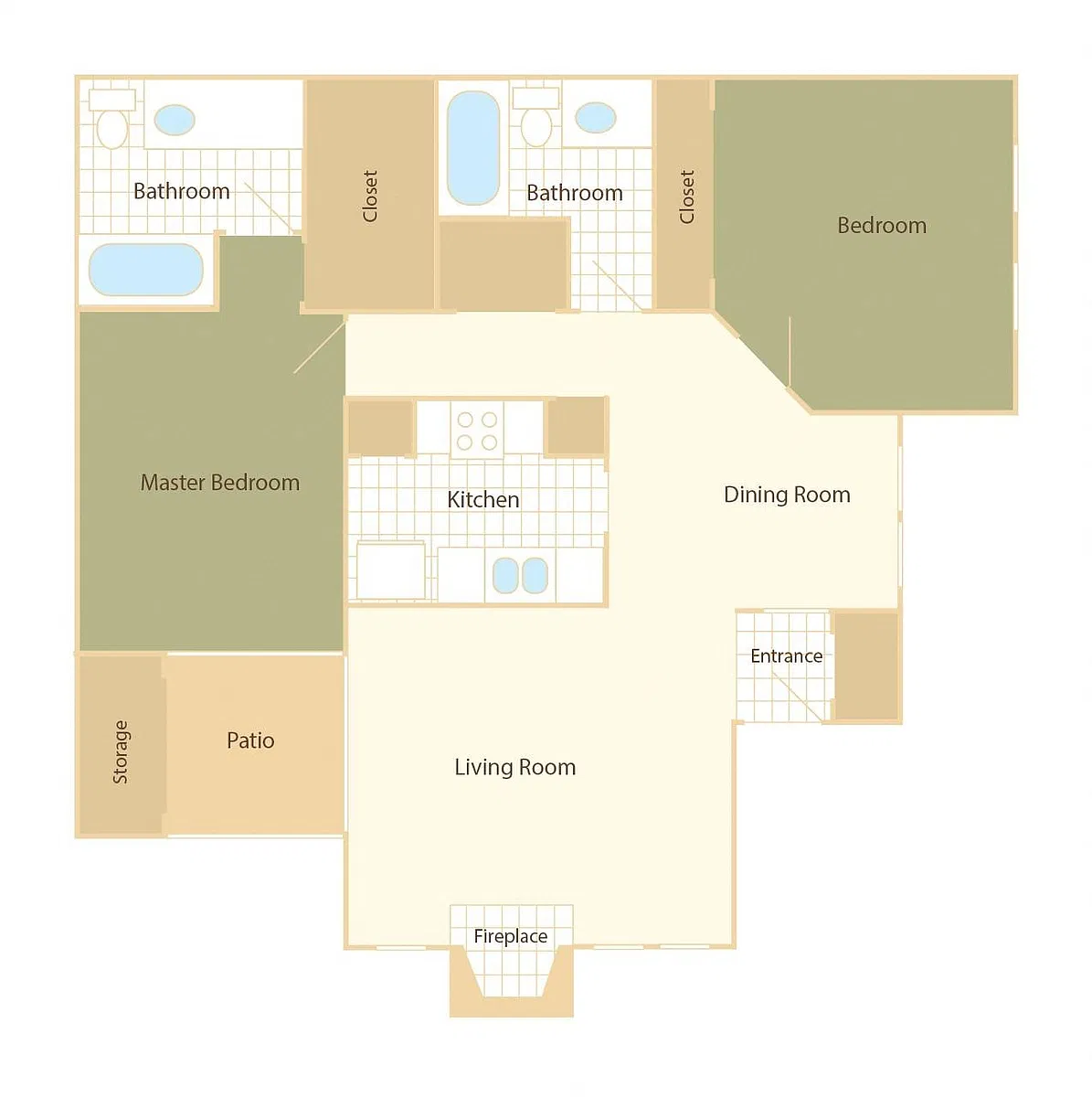 Floor plan B2 Renovated