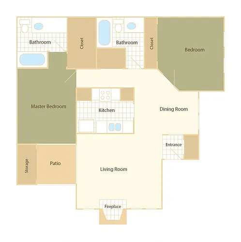 Floor plan B2 Renovated