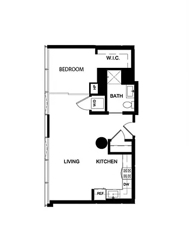 Floor plan One Bedroom N