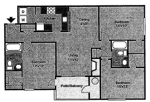 Floor plan Ficus 3x2 (Renovated)