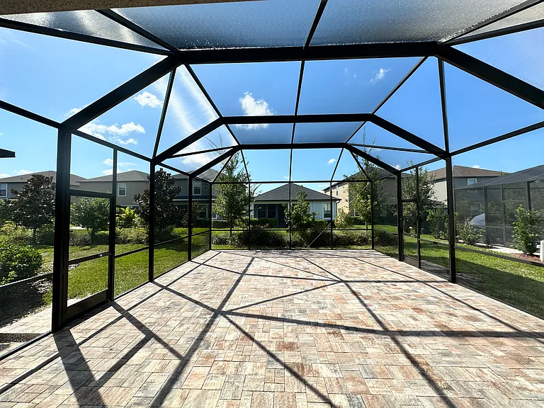 Enclosed covered patio space
